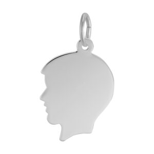 Flat Boy's Head Charm